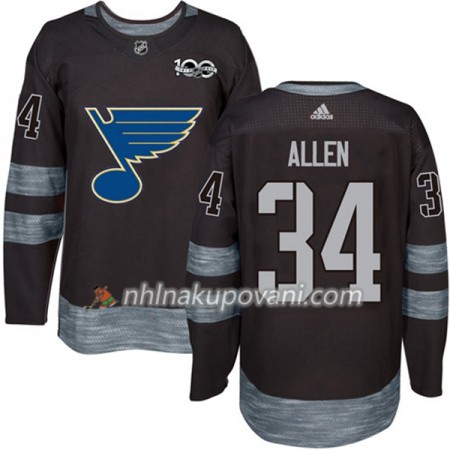 St. Louis Blues Dresy Jake Allen 34 1917-2017 100th Anniversary Adidas Černá Authentic - Pánské St. Louis Blues Dresy Jake Allen 34 1917-2017 100th Anniversary Adidas Černá Authentic - Pánské